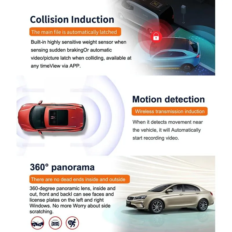 1080P HD Triple Recording Car Recorder with WiFi & Mobile App