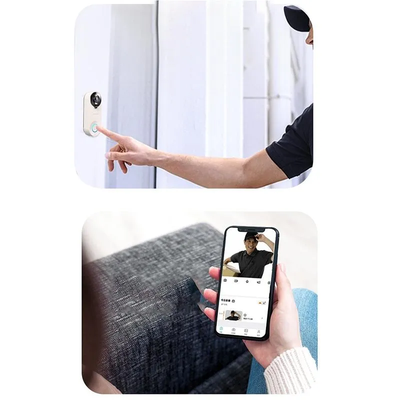 1080P Smart Doorbell with 150 Degree Wide Angle | Black