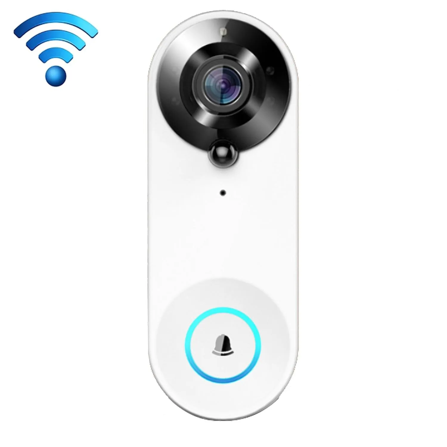 1080P Smart Doorbell with 150 Degree Wide Angle | Black