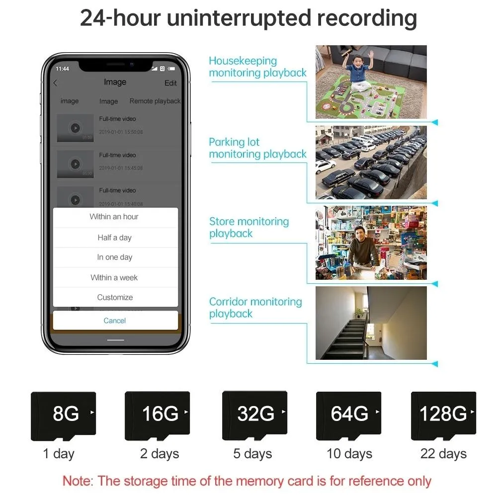 1080P Wifi Action Camera | Wide-Angle Recording | Black