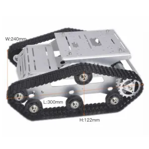 2WD Export Quality tank chassis smart car crawler robot Chassis Silver Color DIY