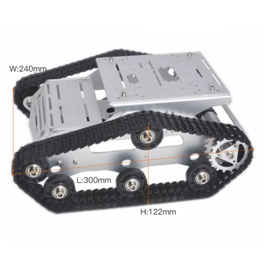2WD Export Quality tank chassis smart car crawler robot Chassis Silver Color DIY