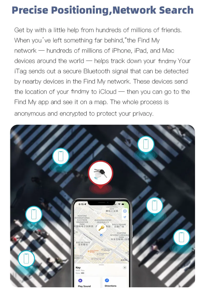 Anti-loss device pet  kid older  item finder location tracker (iOS only) Petfon N7