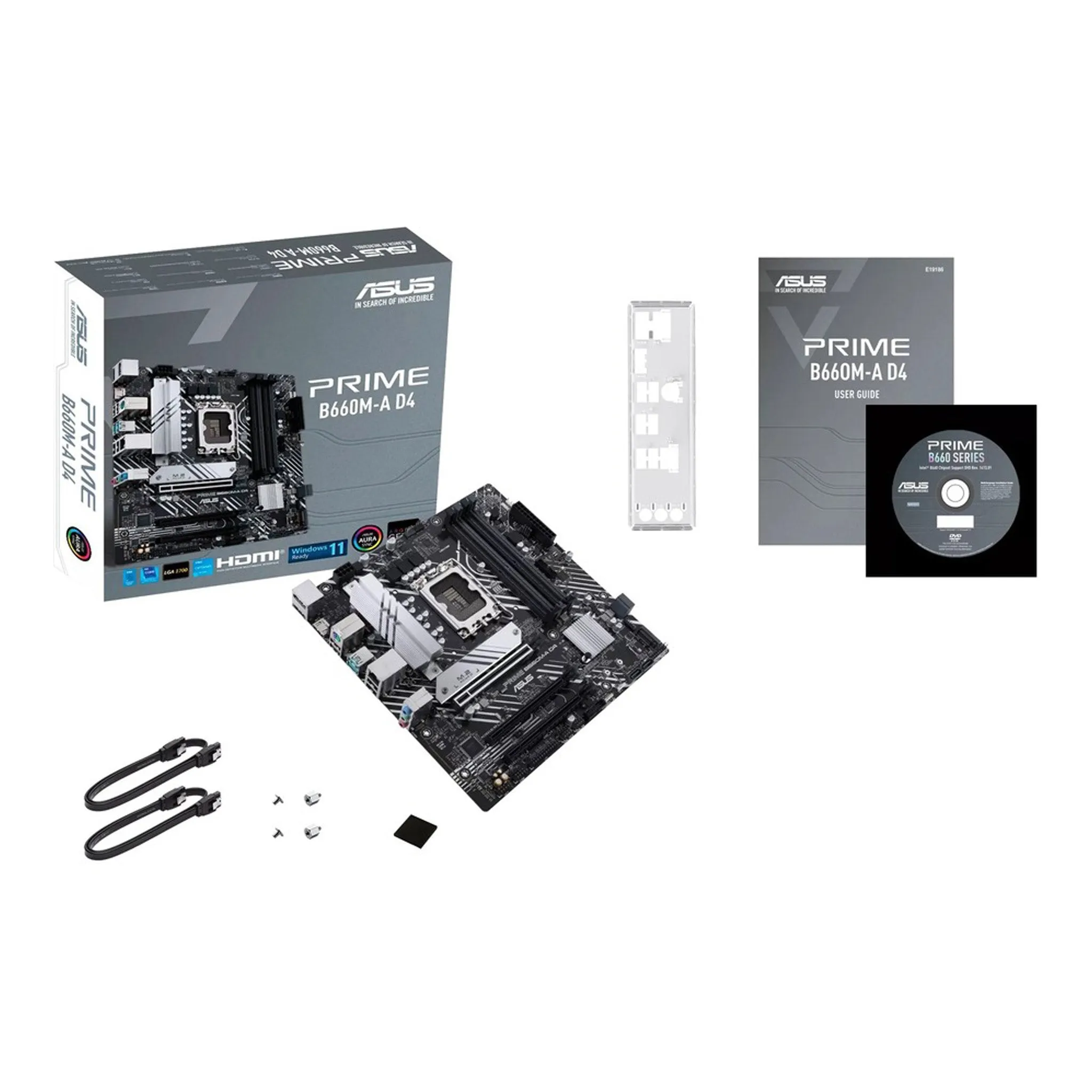 ASUS PRIME B660M-A D4 Intel B660M LGA1700 Micro ATX Desktop Motherboard