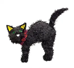 Black Cat 2D Shape Pull String Pinata FSC 43.2cm x 41.9cm x 15.2cm Each