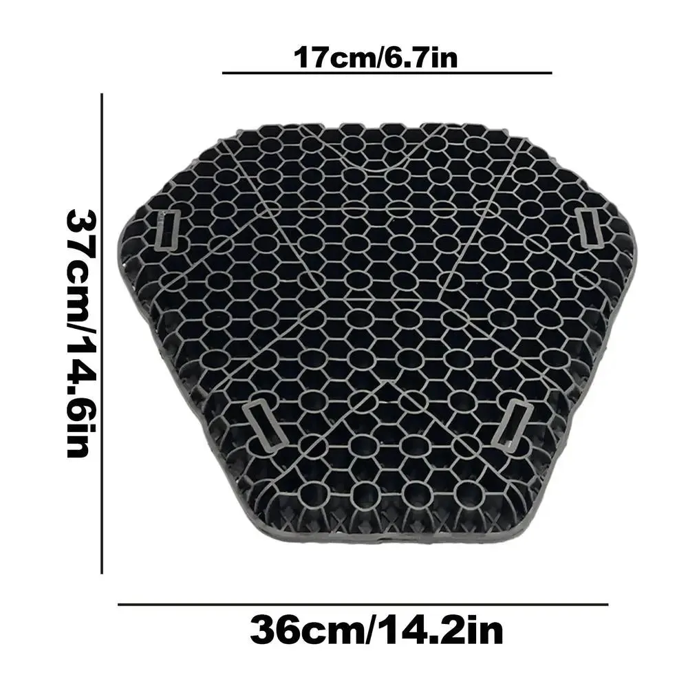 Comfortable Motorcycle Seat Shock Absorption Pad - 3D Honeycomb Breathable Cushion for Riding & Cycling Accessories