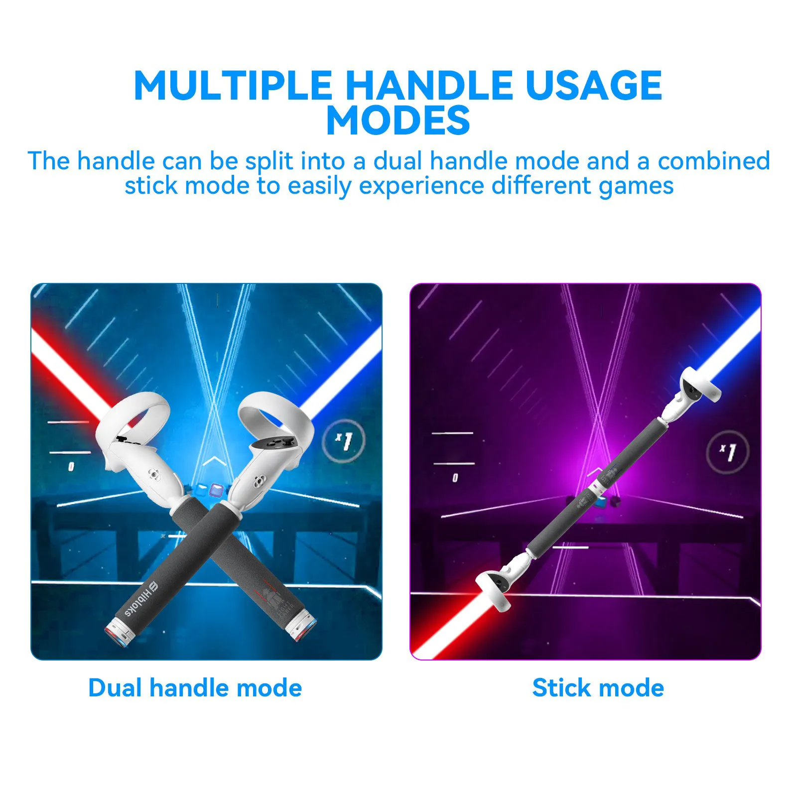 Controllers Extension Grips for Meta/Oculus Quest 2 Accessories, Long Stick Handle Extension Grips Stand