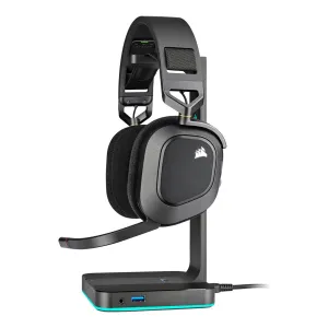 Corsair CA-9011235-NA HS80 RGB Wireless Premium Gaming Headset with Spatial Audio - Carbon Black