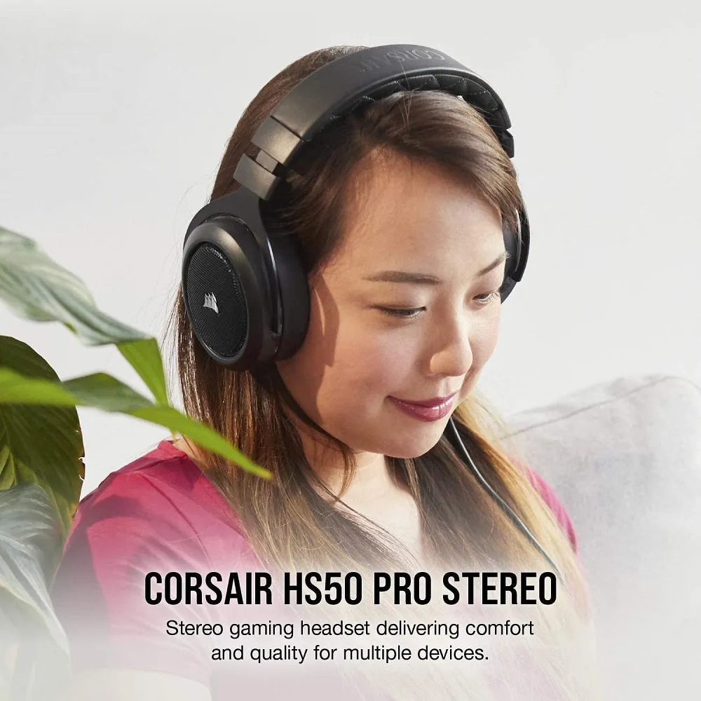 Corsair Headset HS50 Pro Stereo Gaming Headset for Playstation 4 and Mobile - Carbon