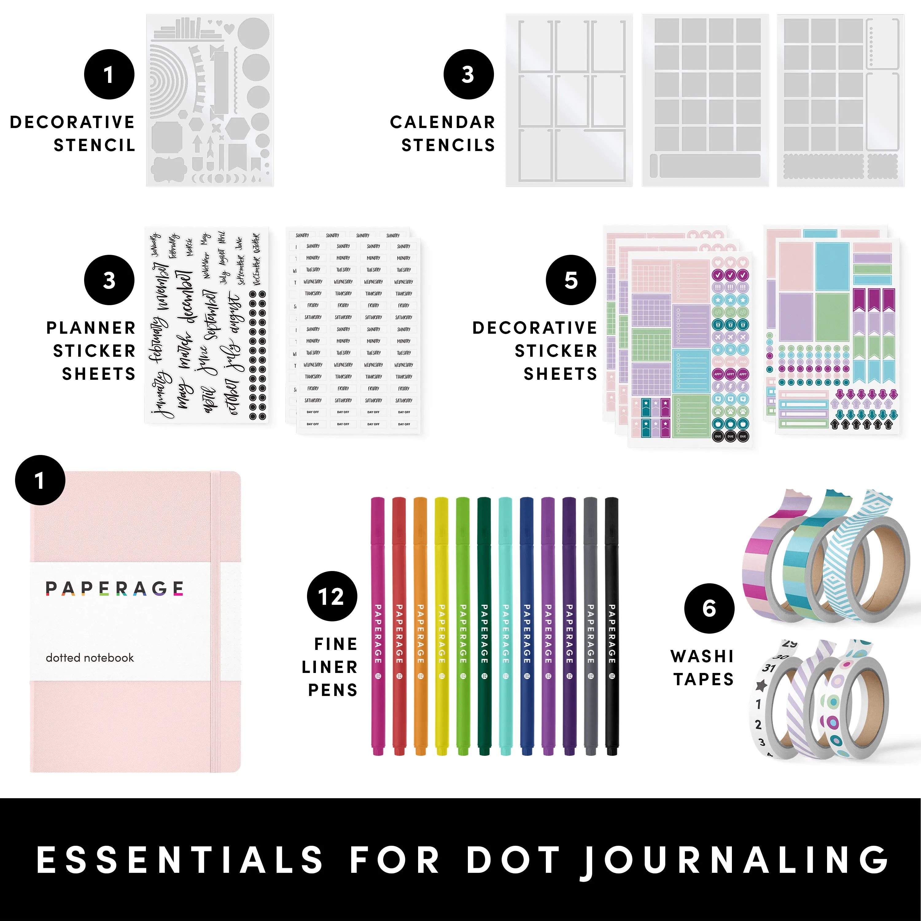 Creative Dot Journaling Kit, Bullet Journaling Starter Kit