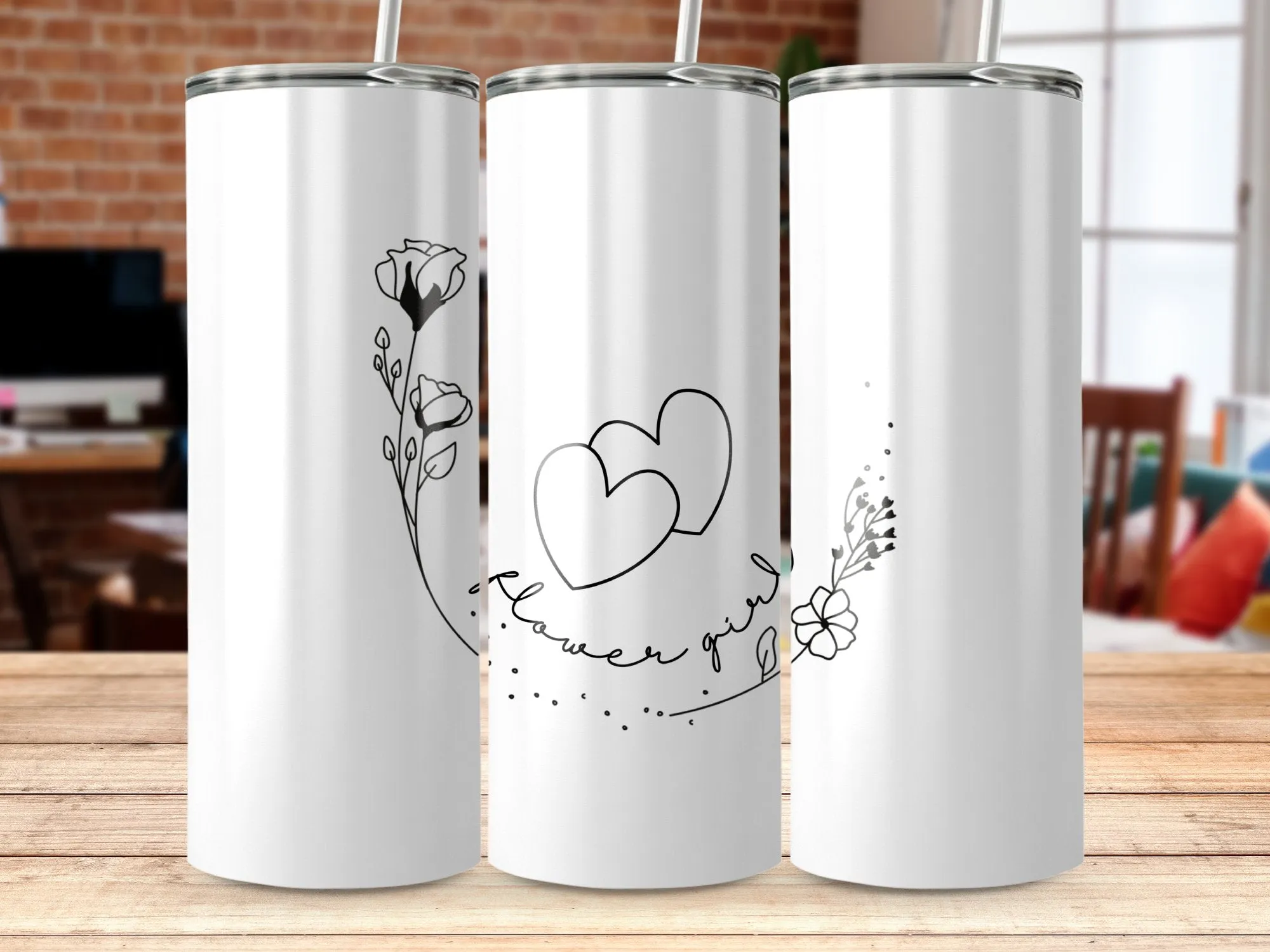 Flower Girl Hearts Design for Sublimation Printing Digital