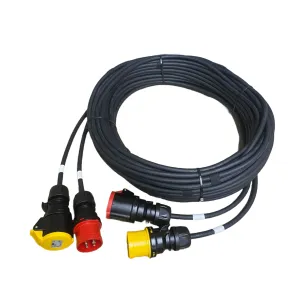 Hoist Power & Low Voltage Control Cable Looms - 16A Male To Female 4-PIN CEE FORM TYPE