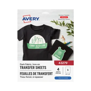 Iron-On Transfer Sheets - Dark Fabric