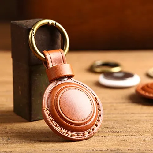 KEEPXYZ Genuine Leather Airtag Holder Suitable for Apple Airtag