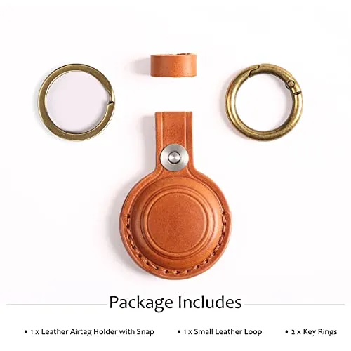 KEEPXYZ Genuine Leather Airtag Holder Suitable for Apple Airtag