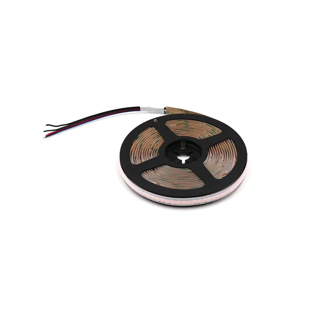 LED RGB COB Flexible Tape Light 24V DC 16 ft Reel