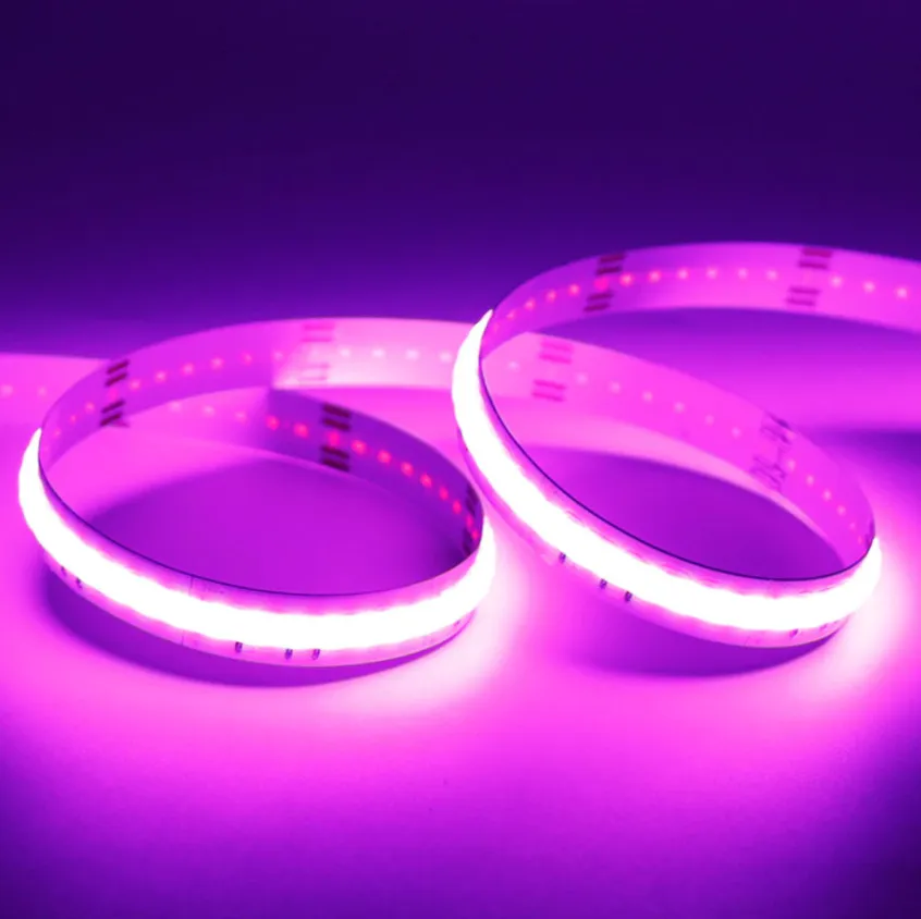 LED RGB COB Flexible Tape Light 24V DC 16 ft Reel