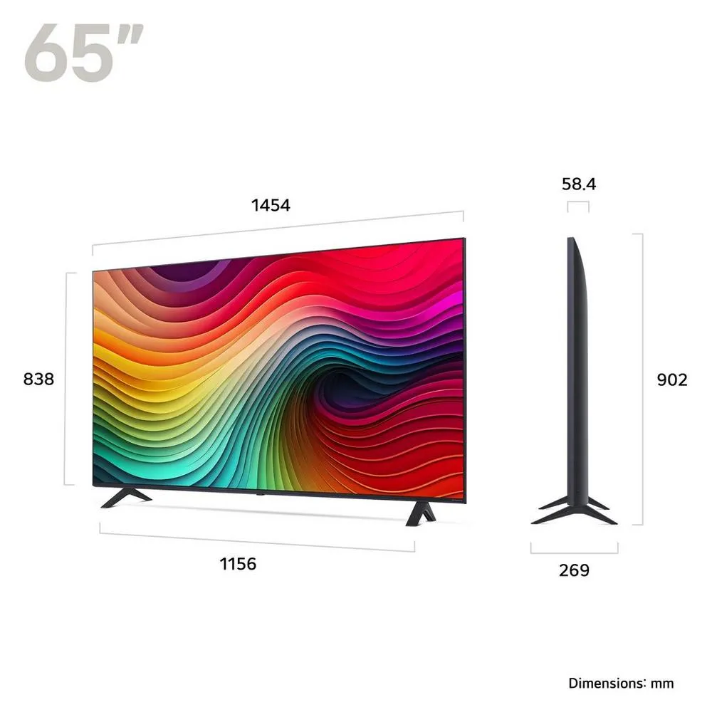 LG 65NANO81T6A 65 Inch NANO8 4K NanoCell Smart TV 2024