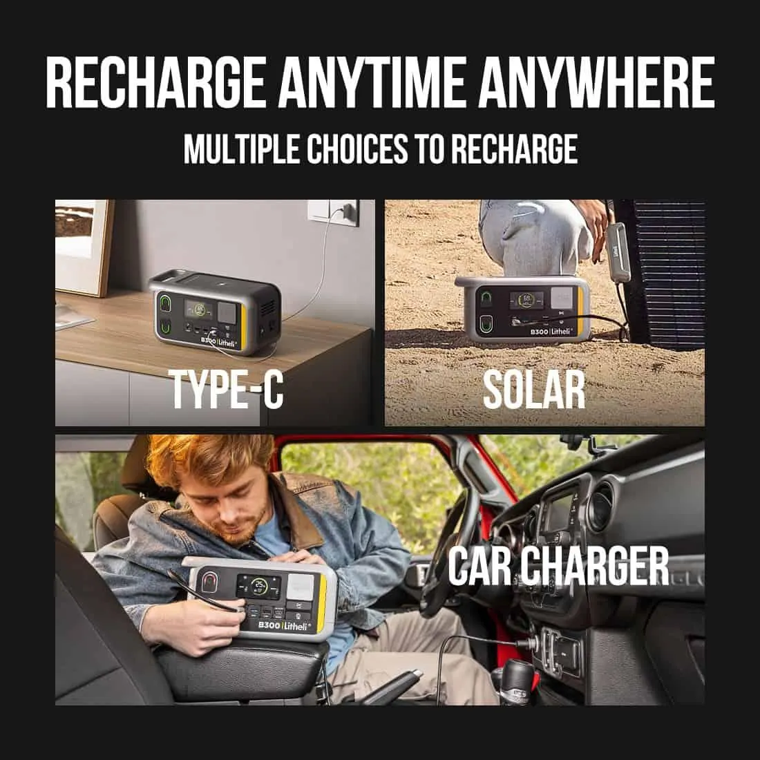 Litheli B300 Portable Power Station | 300W 332Wh