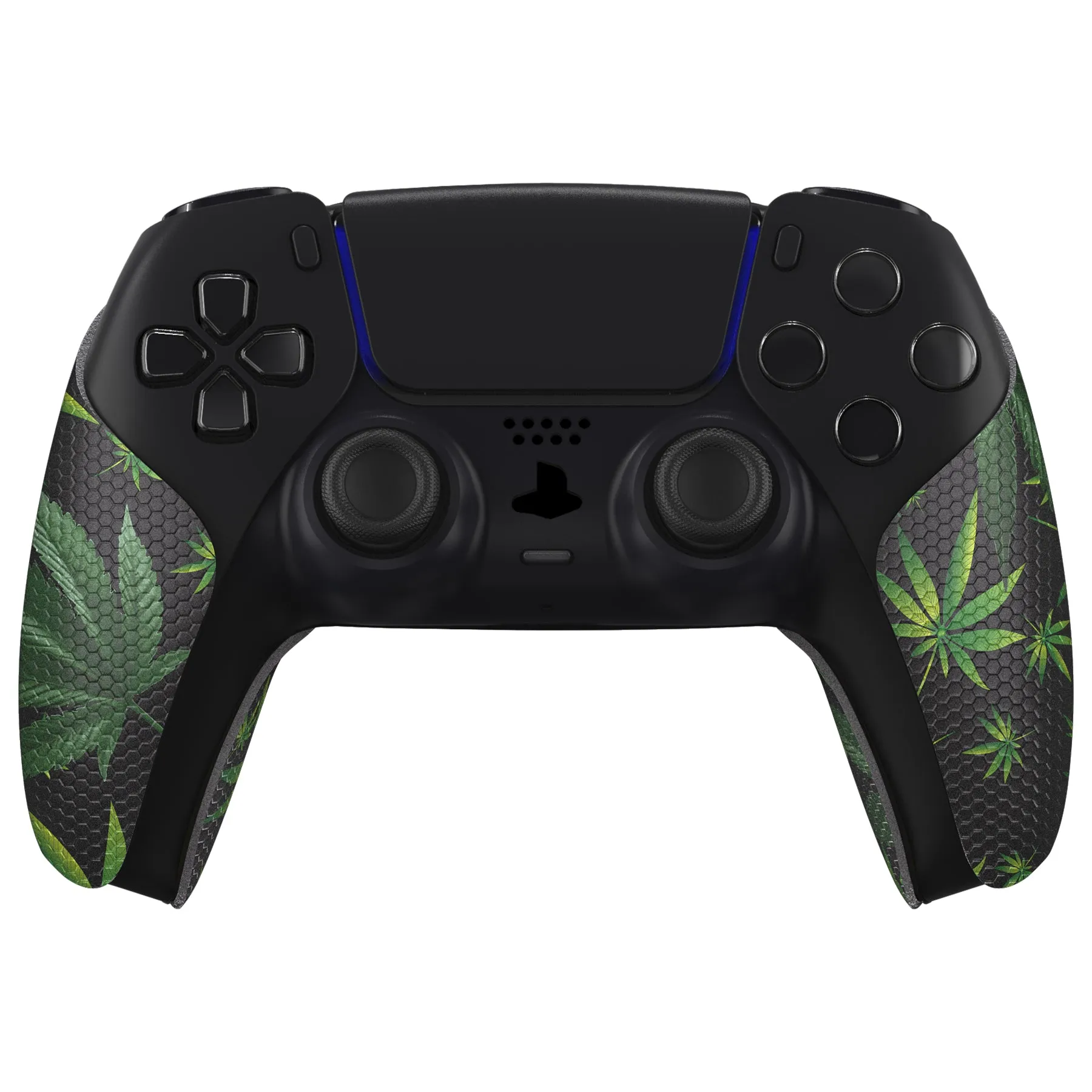 PlayVital Green Weeds Anti-Skid Sweat-Absorbent Controller Grip for PS5 Controller - PFPJ135