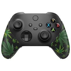 PlayVital Green Weeds Anti-Skid Sweat-Absorbent Controller Grip for Xbox Series X/S Controller, Professional Textured Soft Rubber Pads Handle Grips for Xbox Series X/S Controller - X3PJ045