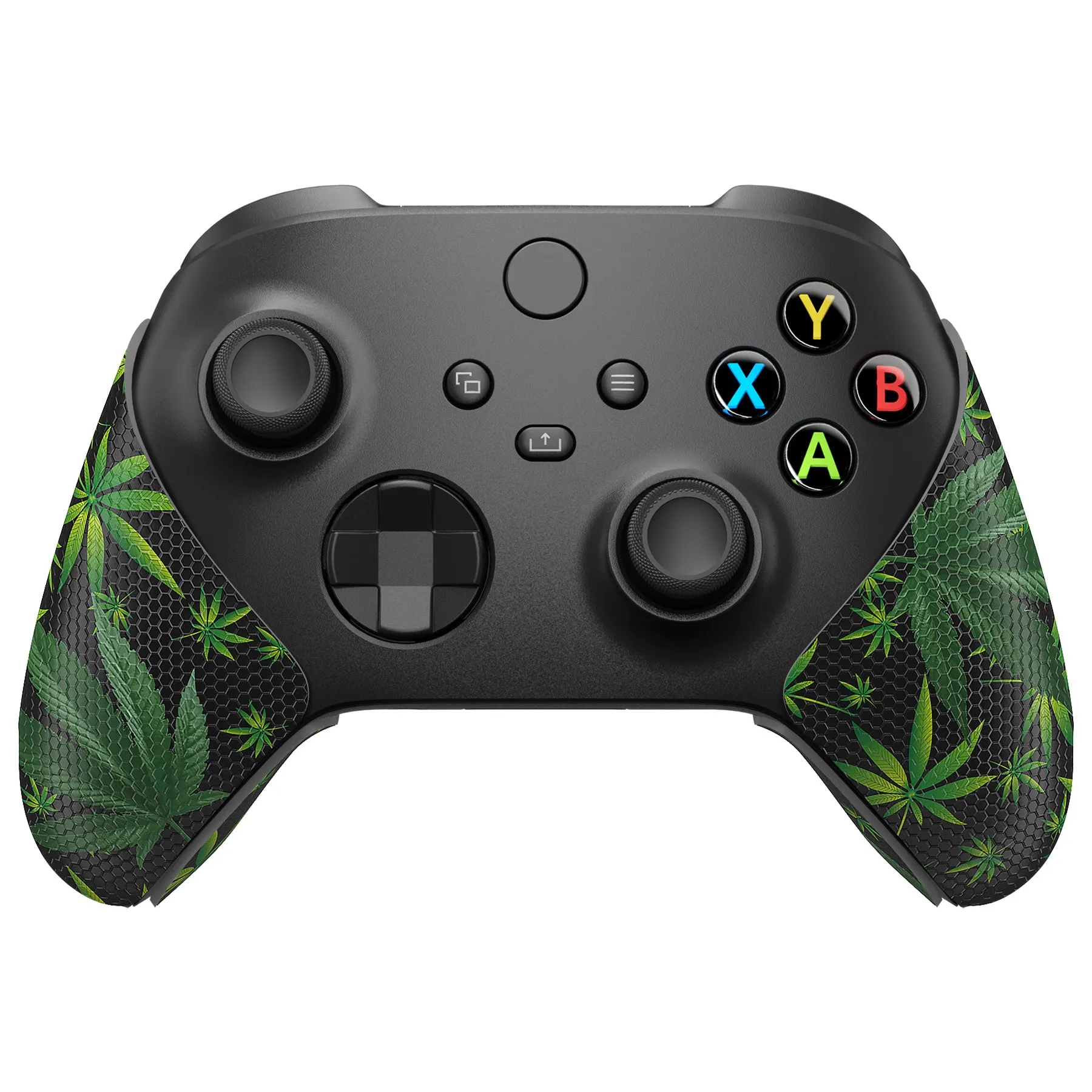 PlayVital Green Weeds Anti-Skid Sweat-Absorbent Controller Grip for Xbox Series X/S Controller, Professional Textured Soft Rubber Pads Handle Grips for Xbox Series X/S Controller - X3PJ045