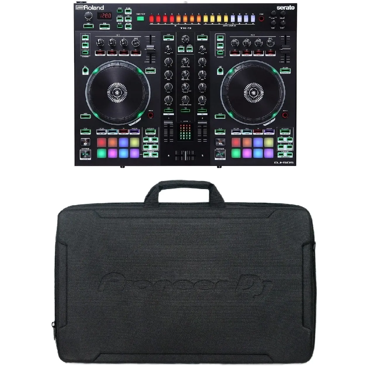 Roland DJ-505 DJ Controller & DJC-B2 Soft Case Bundle