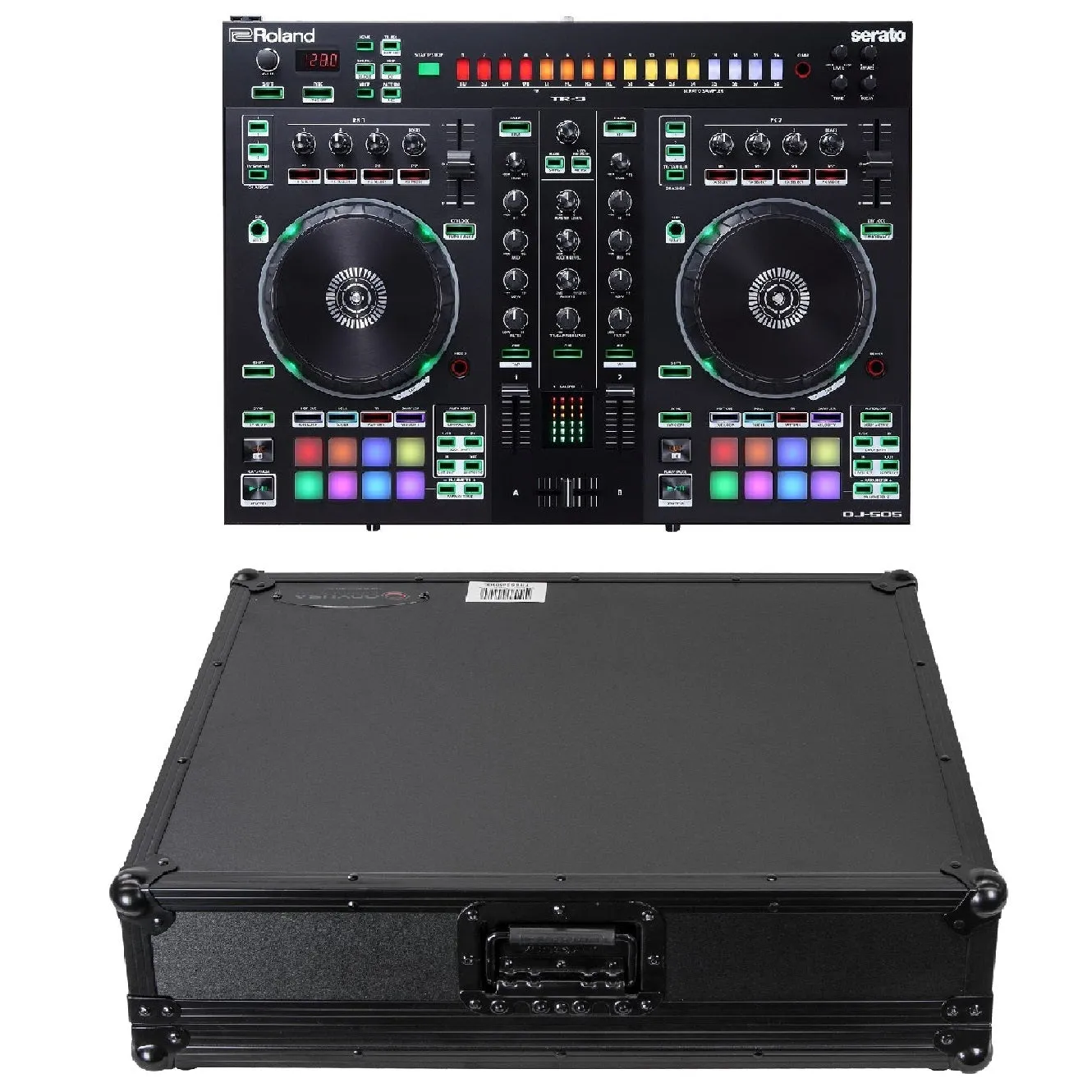 Roland DJ-505 DJ Controller & FRGSDJ505BL Hard Case Bundle