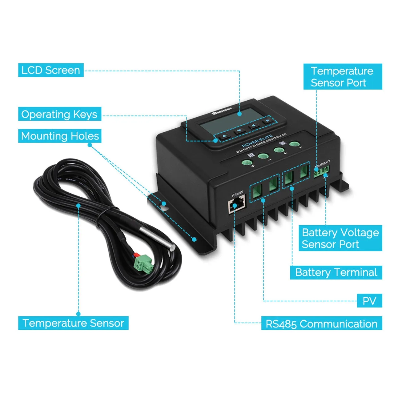 Rover Elite 20A MPPT Solar Charge Controller