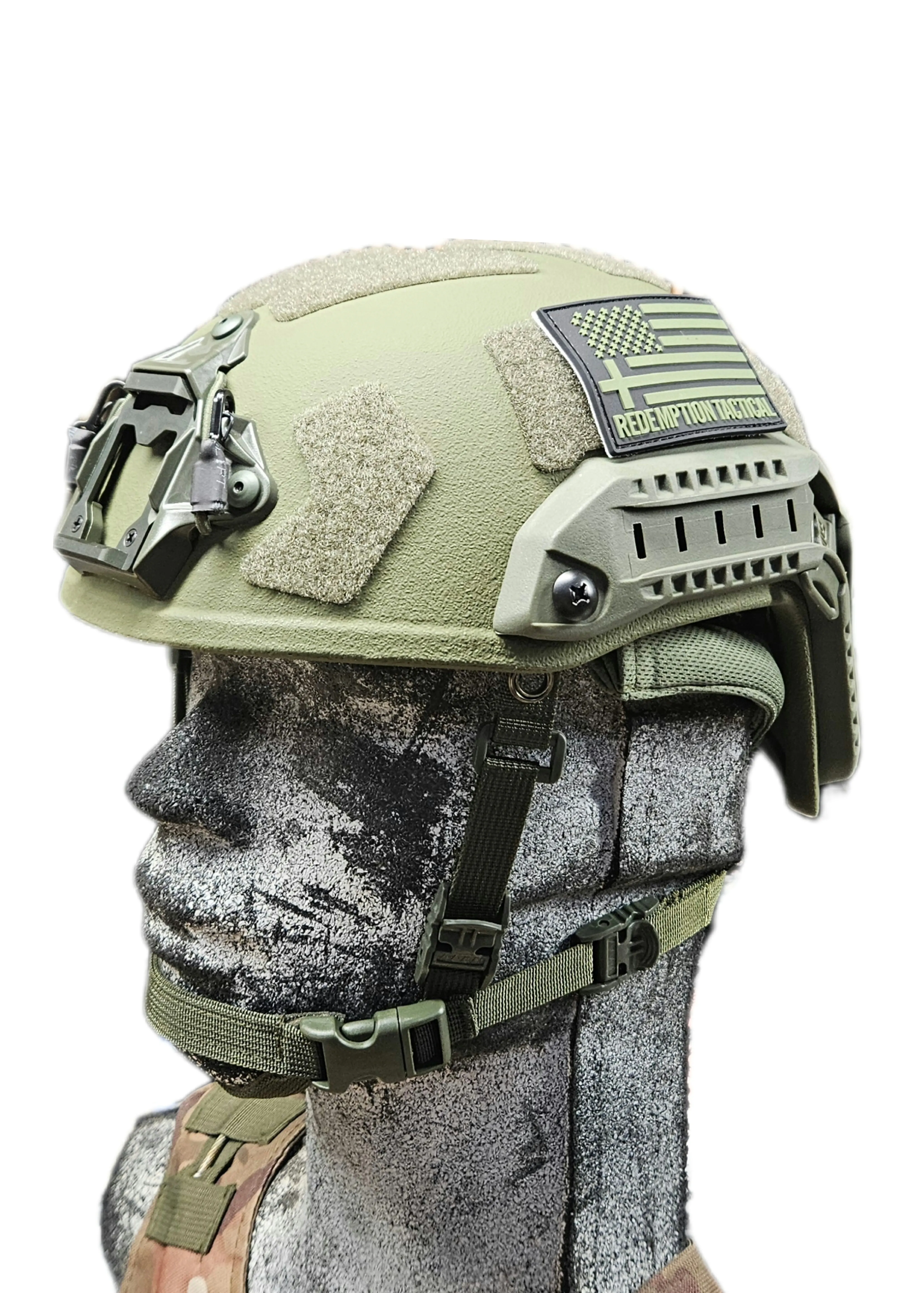 RT2 Ballistic High Cut Helmet: Tested to LEVEL IIIA (Included Arc Rails, Padding, Straps)