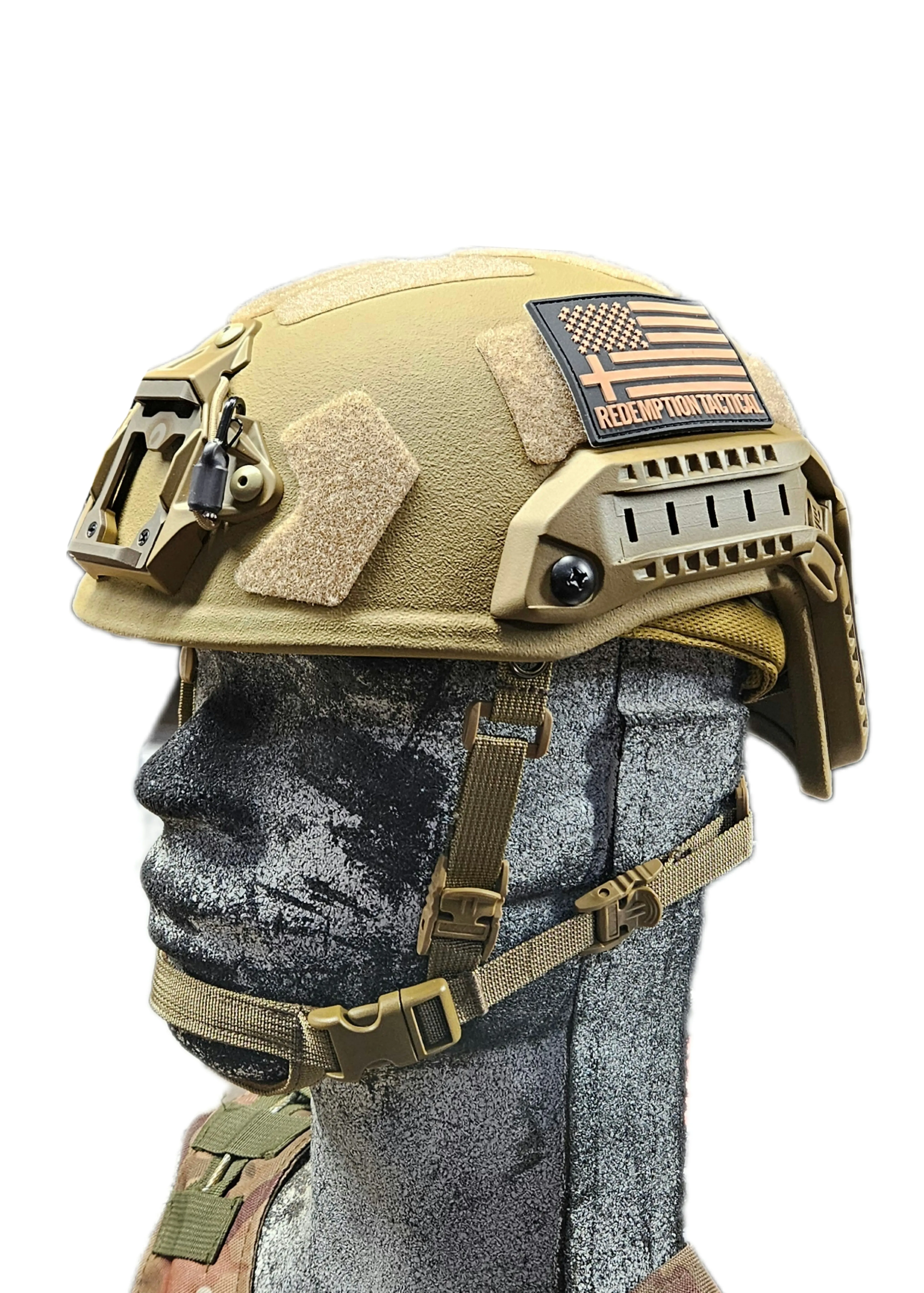 RT2 Ballistic High Cut Helmet: Tested to LEVEL IIIA (Included Arc Rails, Padding, Straps)