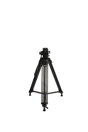 SOMITA PROFESSIONAL VIDEO TRIPOD ST-650, 65MM BOWL, 62 INCH HEIGHT, WITH 2 QUICK RELEASE PLATES, FLUID HEAD, AND TRAVEL BAG