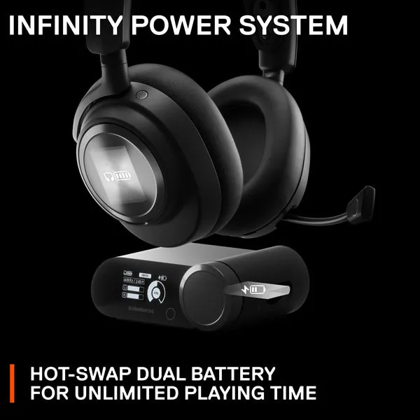 SteelSeries 61521 Arctis Nova Pro Wireless X High-Fidelity Gaming Audio with Active Noise Cancellation Gaming Headset - Black