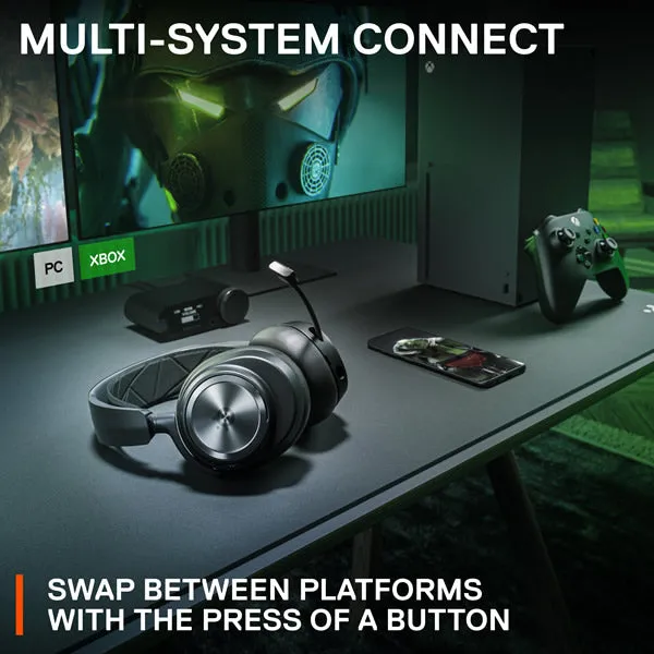 SteelSeries 61521 Arctis Nova Pro Wireless X High-Fidelity Gaming Audio with Active Noise Cancellation Gaming Headset - Black