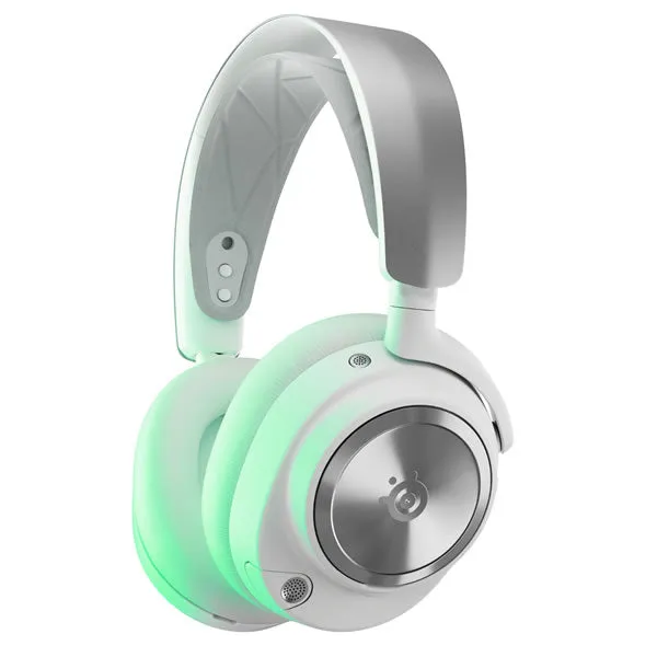 SteelSeries 61525 Arctis Nova Pro Wireless X High-Fidelity Gaming Audio with Active Noise Cancellation Gaming Headset - White