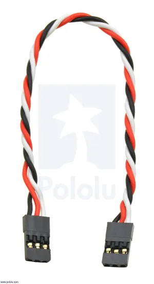 Twisted Servo Extension Cable 6" Female - Female