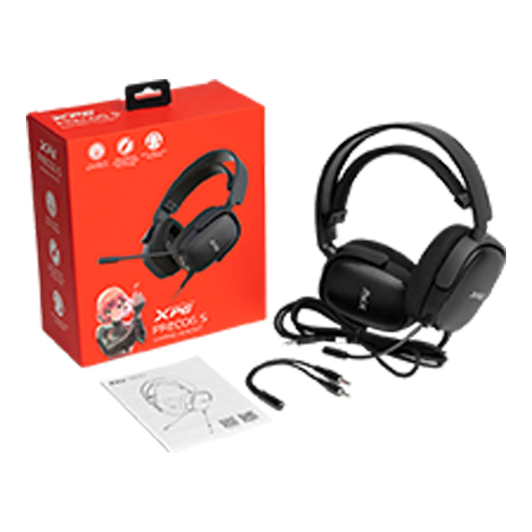 XPG Black Precog S Gaming Headset with Microphone
