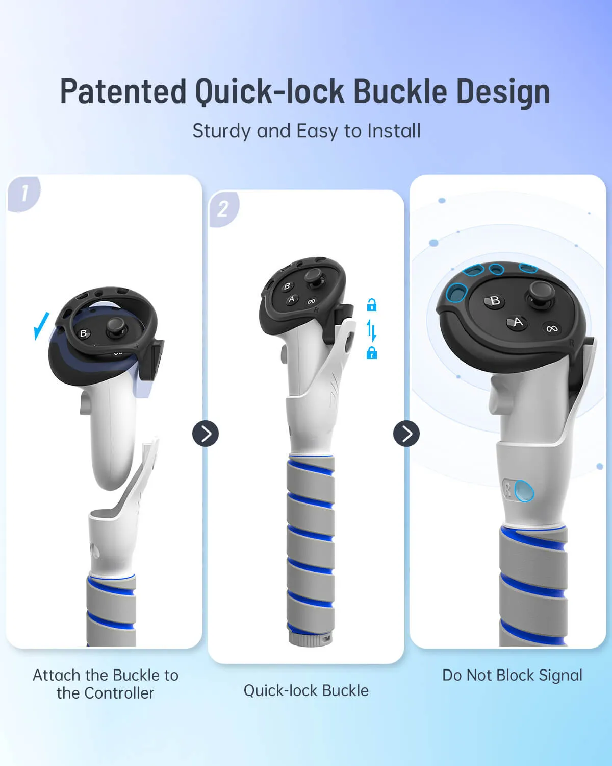 ZyberVR Quest 3 Multipurpose 3-in-1 Sticks